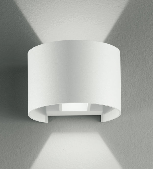 Weiße zylindrische Wandleuchte Lichtstrom einstellbar oben und unten LED 6 Watt 3000 K Intec LED-W-DELTA/6W prezzo