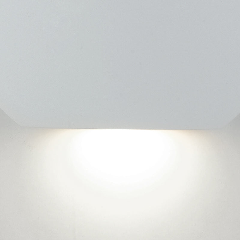 Applique Alluminio Bianco Diffusione Luce Sopra Sotto Lampada Moderna Led 6 watt Luce Calda Intec LED-W-MIURA/6W-3