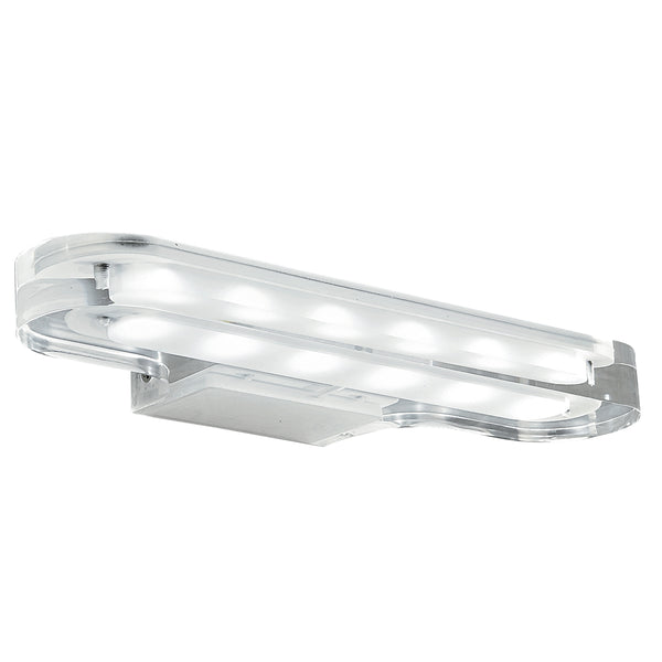 Badezimmer Wandleuchte Aluminium Chrom Transparent Acryl Profil Led 6 Watt Warmes Licht Intec LED-W-PHOENIX/6W prezzo