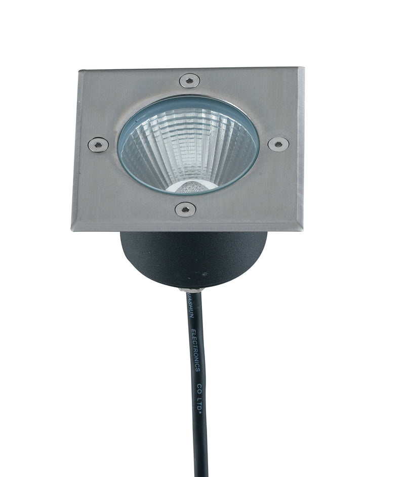 Faretto Calpestabile Quadrato Acciaio Inox Pavimento Rialzato Led 10 watt 4000 K Intec LED-WALK-Q11-1
