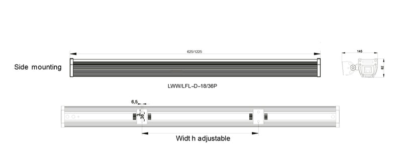 Proiettore Barra Giochi di Luce Alluminio Tenuta Stagna Led 36 watt Luce RGB Intec LED-WALLWASHER-18-4