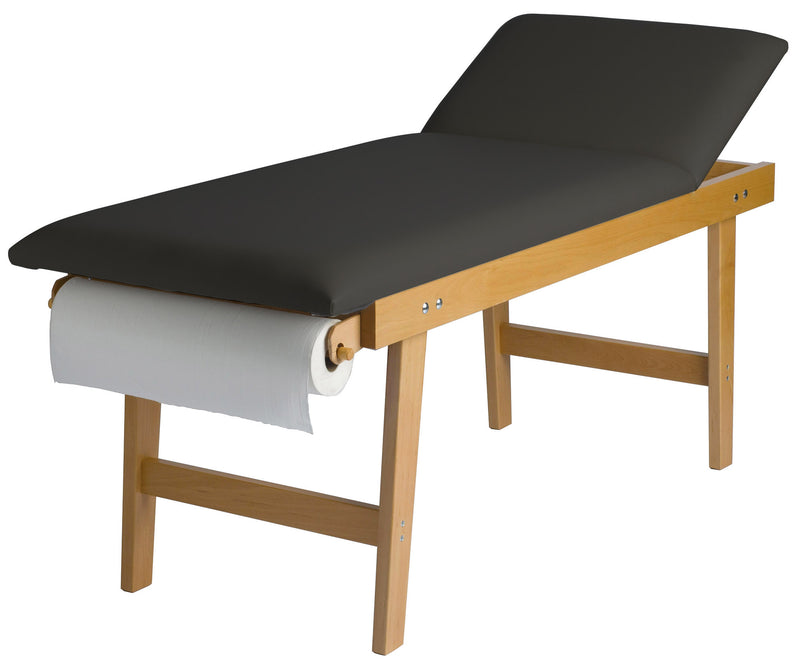 Lettino da Massaggio Visita Fisioterapia Fisso 2 Sezioni 190x70x75 cm 200Kg Nero-1