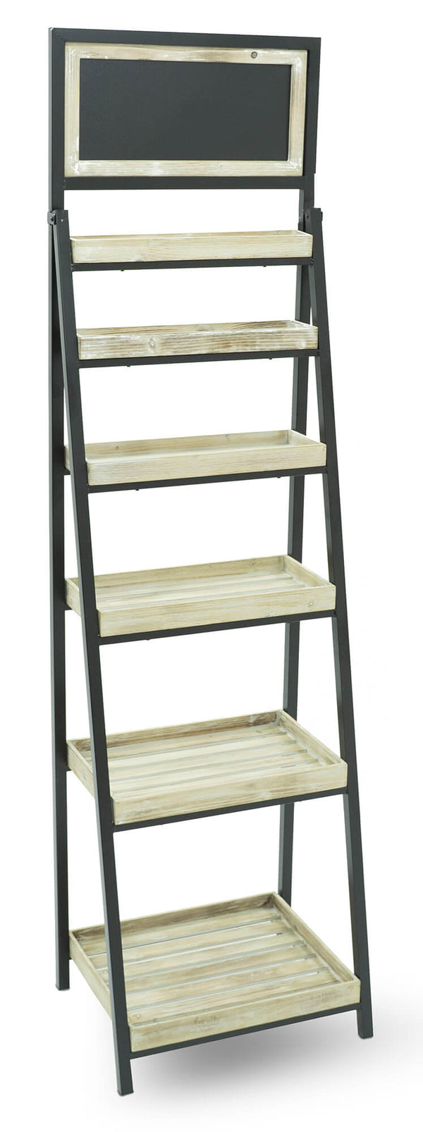 acquista Pflanzenhalter Gartenpflanzer 55 x 44 x 197 cm in Eisen und Holz Schwarz Leyla