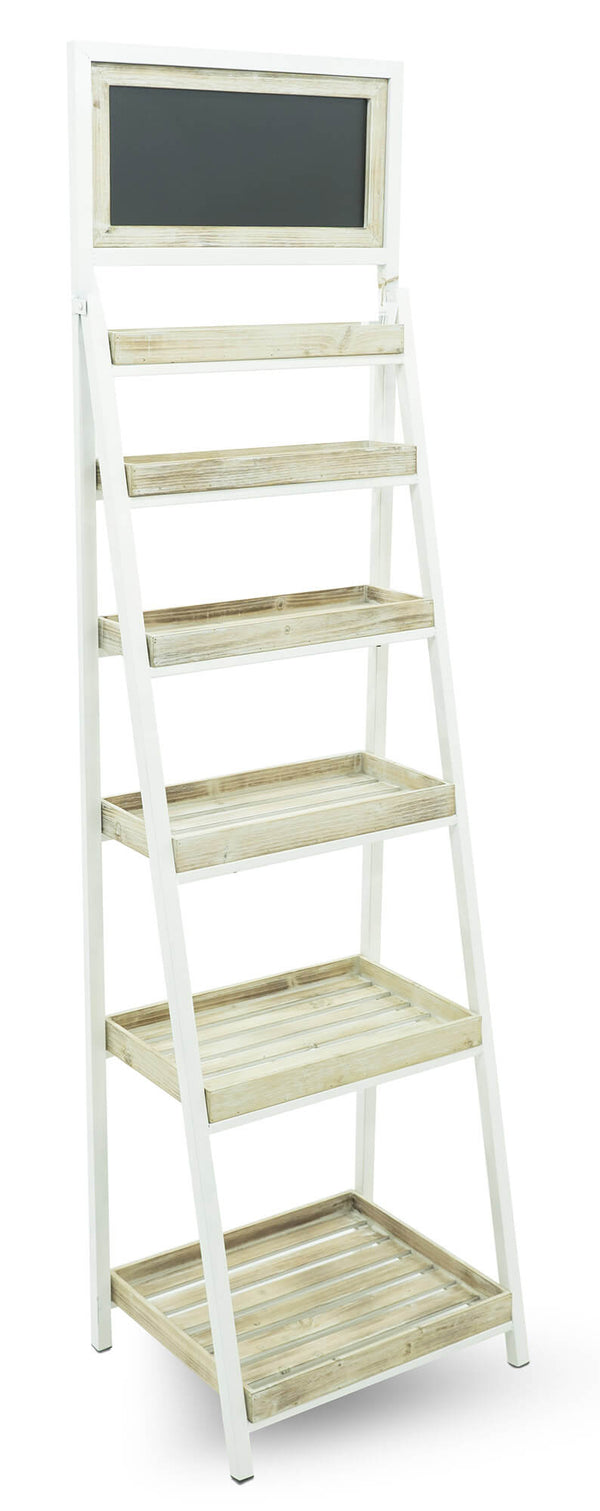 prezzo Pflanzenhalter Gartenpflanzer 55 x 44 x 197 cm aus Eisen und Holz Leyla Bianca