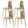 Set 4 stapelbare Stühle 85x50x51 cm aus Polypropylen und Fiberglas Lisbon Camel