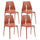 Set mit 4 stapelbaren Stühlen 85 x 50 x 51 cm aus Polypropylen und Fiberglas Lisbon Brick