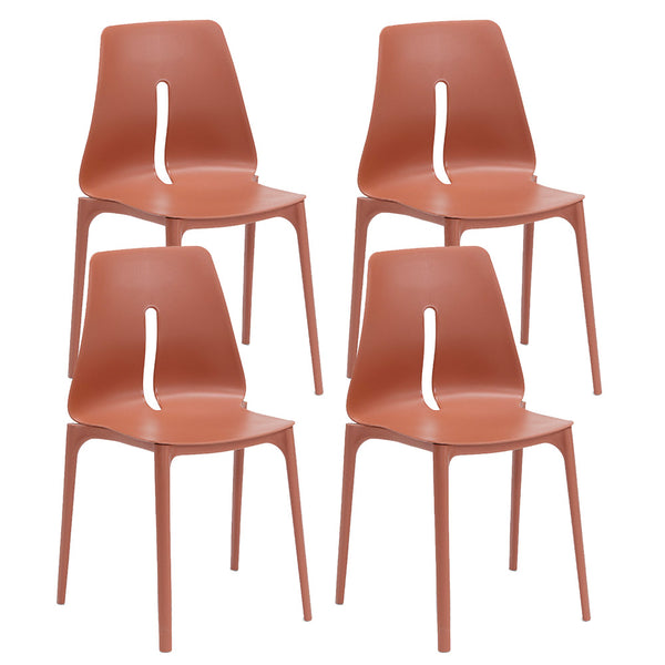Set mit 4 stapelbaren Stühlen 85 x 50 x 51 cm aus Polypropylen und Fiberglas Lisbon Brick online