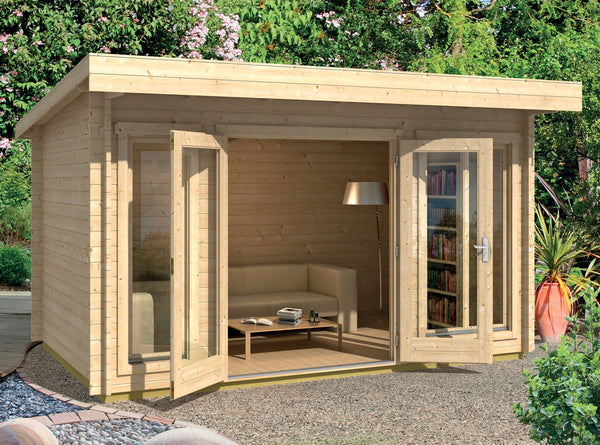 Garden Lounge House mit Doppelverglasung 408 x 268 cm in Dorset Wood prezzo
