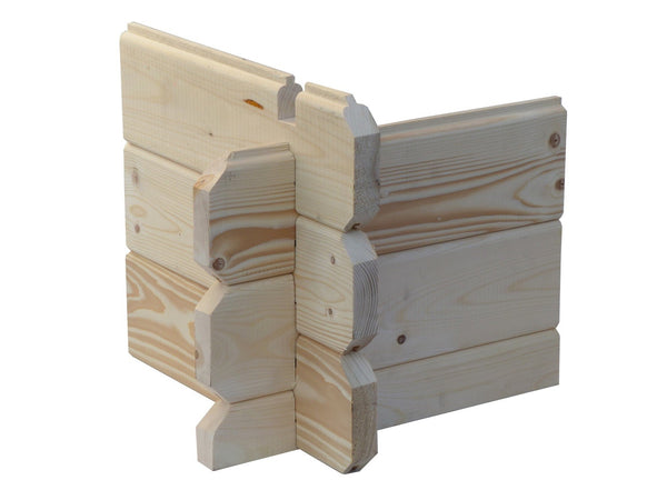 Bausatz mit 4 Begrenzungsprofilen zur Erhöhung von Gartenhäusern von 14 cm aus Holz acquista