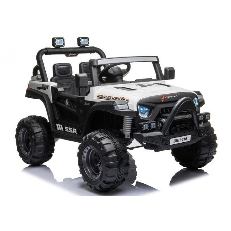 Macchina Elettrica per Bambini 12V Fuoristrada Baby Buggy Bianca-10