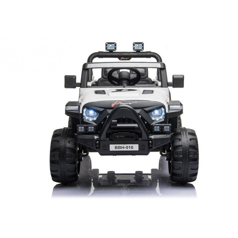 Macchina Elettrica per Bambini 12V Fuoristrada Baby Buggy Bianca-6