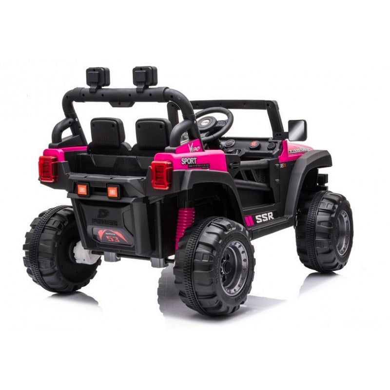 Macchina Elettrica per Bambini 12V Fuoristrada Baby Buggy Rosa-4