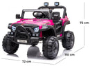 Macchina Elettrica per Bambini 12V Fuoristrada Baby Buggy Rosa-5