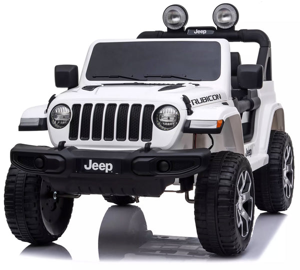 Elektroauto für Kinder 12V Mp4 2 Sitze Jeep Wrangler Rubicon Weiß online