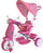 Kid Go Pink Dreirad-Kinderwagen mit umkehrbarem Kindersitz