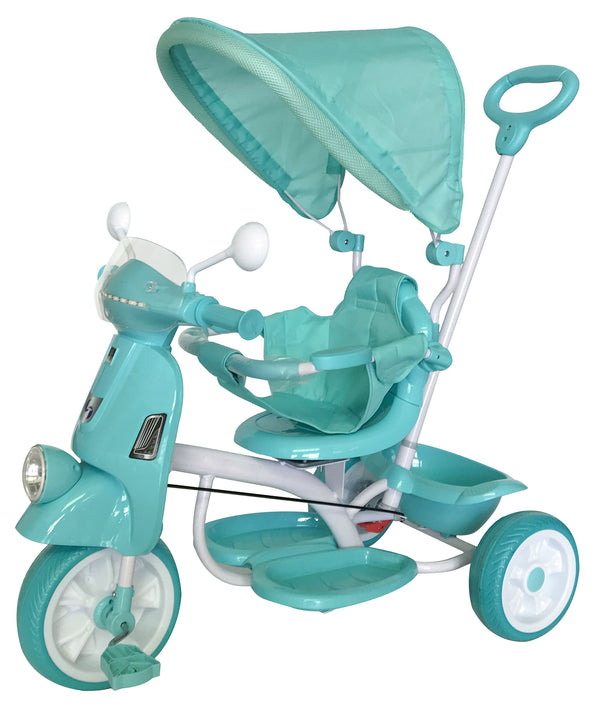 sconto Dreirad-Kinderwagen mit umkehrbarem Kindersitz Grün