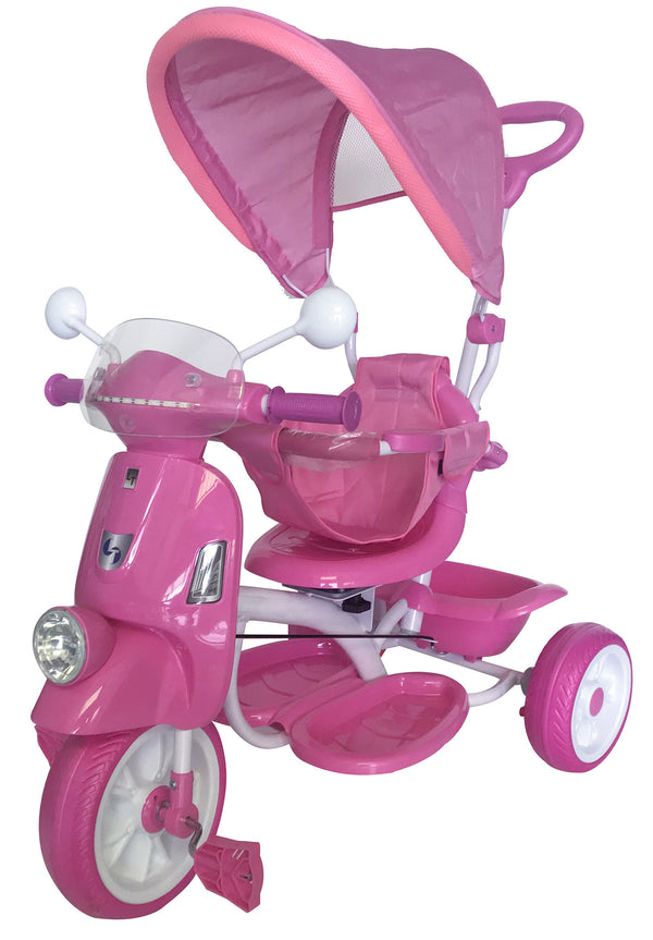 Dreirad-Kinderwagen mit umkehrbarem Kindersitz Pink prezzo
