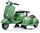 Piaggio Vespa con Sidecar Small Elettrica 6V per Bambini Verde