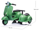 Piaggio Vespa con Sidecar Small Elettrica 6V per Bambini Verde-5