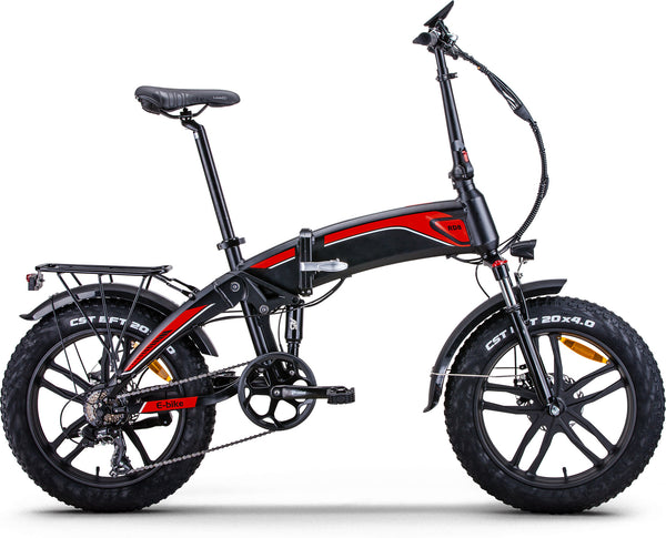 Fat-Bike Faltbares Elektrofahrrad 48V Pedalunterstütztes 20" 250W Sportfahrrad Rot prezzo