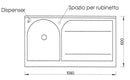 Lavatoio e Coprilavatrice 109x60x89cm Asse in Legno Montegrappa Edilla Bianco Sinistro con Cesto-4