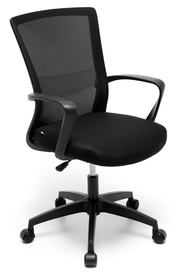 Operativer Bürostuhl aus schwarzem Stoff acquista