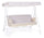 3-Sitzer Gartenschaukelstuhl 198 x 140 x 174 cm mit verstellbarer Rückenlehne für Bettfunktion Zanzibar White