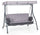 3-Sitzer Gartenschaukelstuhl 198 x 140 x 174 cm Liegende Rückenlehne für Bettfunktion Sansibar Anthrazit