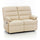 Manuell verstellbares 2-Sitzer-Sofa aus Kunstleder Mara Crema
