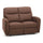 Sofa 2-Sitzer-Sofa mit manuell verstellbarer Rückenlehne aus braunem Kube-Stoff