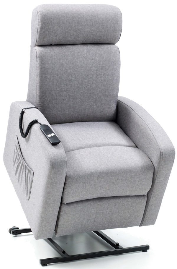 Motorisierter Relax-Liegestuhl aus grauem Marta-Stoff online