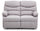 Sofa 2-Sitzer-Sofa mit manuell verstellbarer Rückenlehne aus grauem Karol-Stoff
