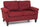 2-Sitzer-Sofa 145 x 78 x 95 cm in rotem Stoff