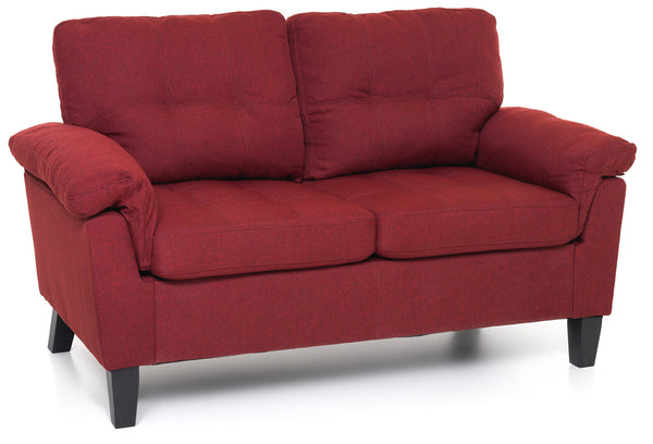 online 2-Sitzer-Sofa 145 x 78 x 95 cm in rotem Stoff