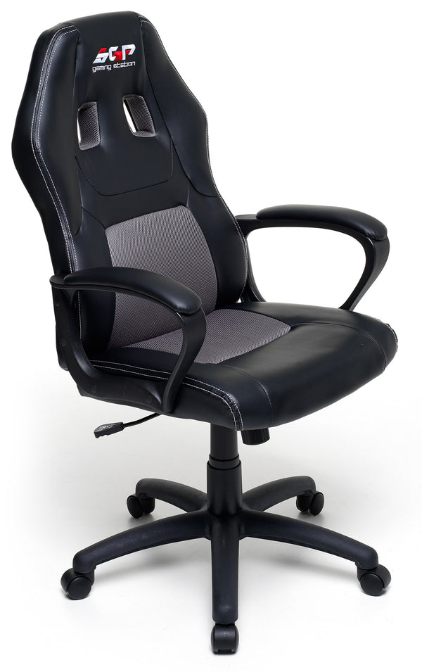 Ergonomischer Gaming-Stuhl 62 x 60 x 113 cm in schwarzem und grauem Kunstleder acquista