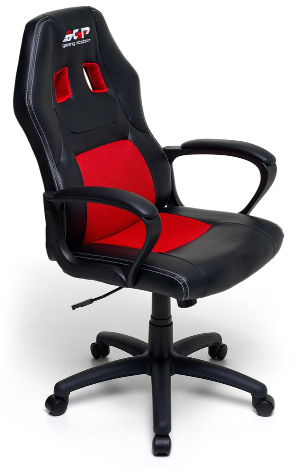 Ergonomischer Gaming-Stuhl 62 x 60 x 113 cm in schwarzem und rotem Kunstleder prezzo