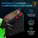 Macchina Elettrica per Bambini 12V con Licenza Lamborghini Aventador SVJ Roadster Verde-4