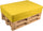 Kissen für Palette 120x80 cm aus gelbem Pomodone Kunstleder