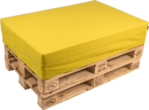 online Kissen für Palette 120x80 cm aus gelbem Pomodone Kunstleder