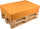 Palettenkissen 120 x 80 cm aus orangefarbenem Pomodone-Stoff