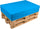 Palettenkissen 120 x 80 cm aus königsblauem Pomodone-Stoff