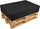 Palettenkissen 120 x 80 cm aus schwarzem Pomodone-Stoff
