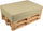 Palettenkissen 120 x 80 cm aus sandfarbenem Pomodone-Stoff