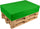 Palettenkissen 120 x 80 cm aus grünem Pomodone-Stoff