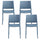 Satz von 4 stapelbaren Stühlen 82x45x53 cm aus Polypropylen und Fiberglas Megan Avio