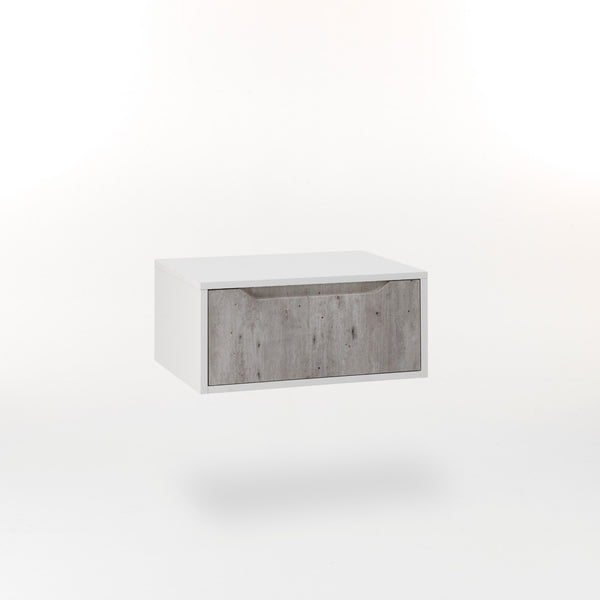 Badezimmer-Hängeschrank 60 cm aus weißem Belsk TFT-Holz und Zement acquista