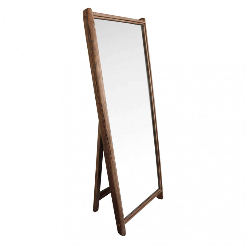 Specchio Wallace 62x8x165 h cm in Pino riciclato Marrone-1