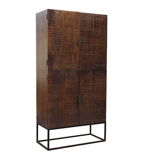 Harvey Schrank 96 x 46 x 182 h cm in braunem Holz acquista