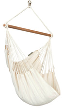 Amaca Sedia da Giardino in Cotone Biologico 105x140cm 130Kg La Siesta Modesta Latte Bianco-1