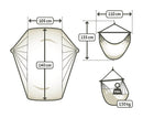 Amaca Sedia da Giardino in Cotone Biologico 105x140cm 130Kg La Siesta Modesta Latte Bianco-6